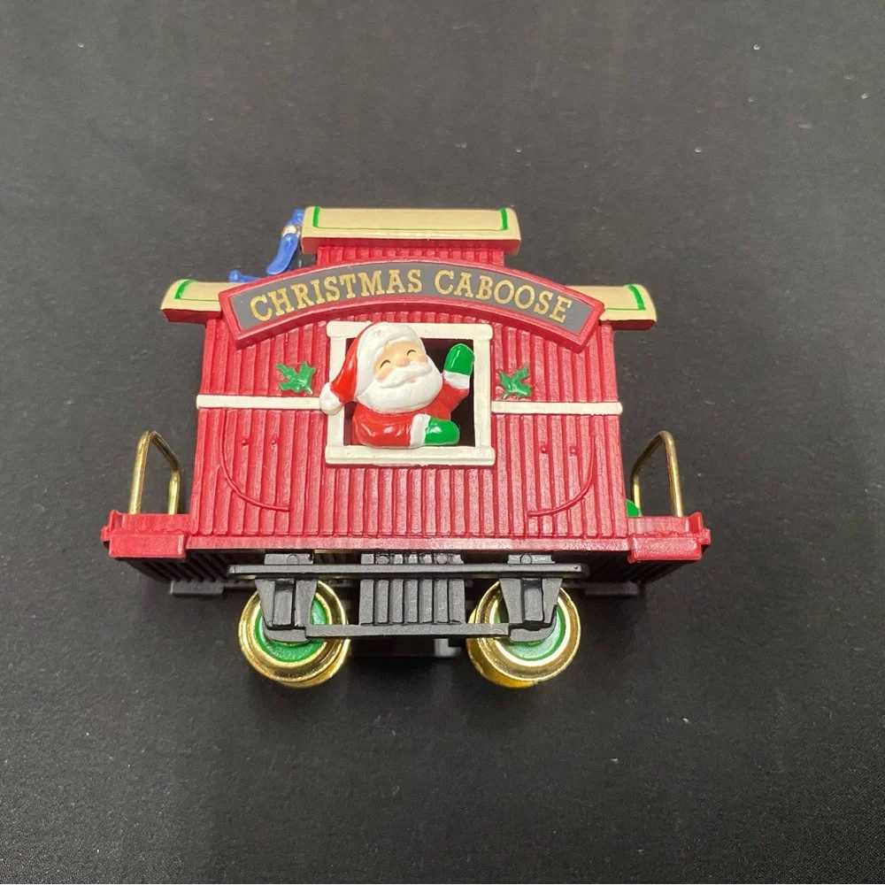 Christmas Caboose Santa train ornament 1989 vintage holiday keepsake bear